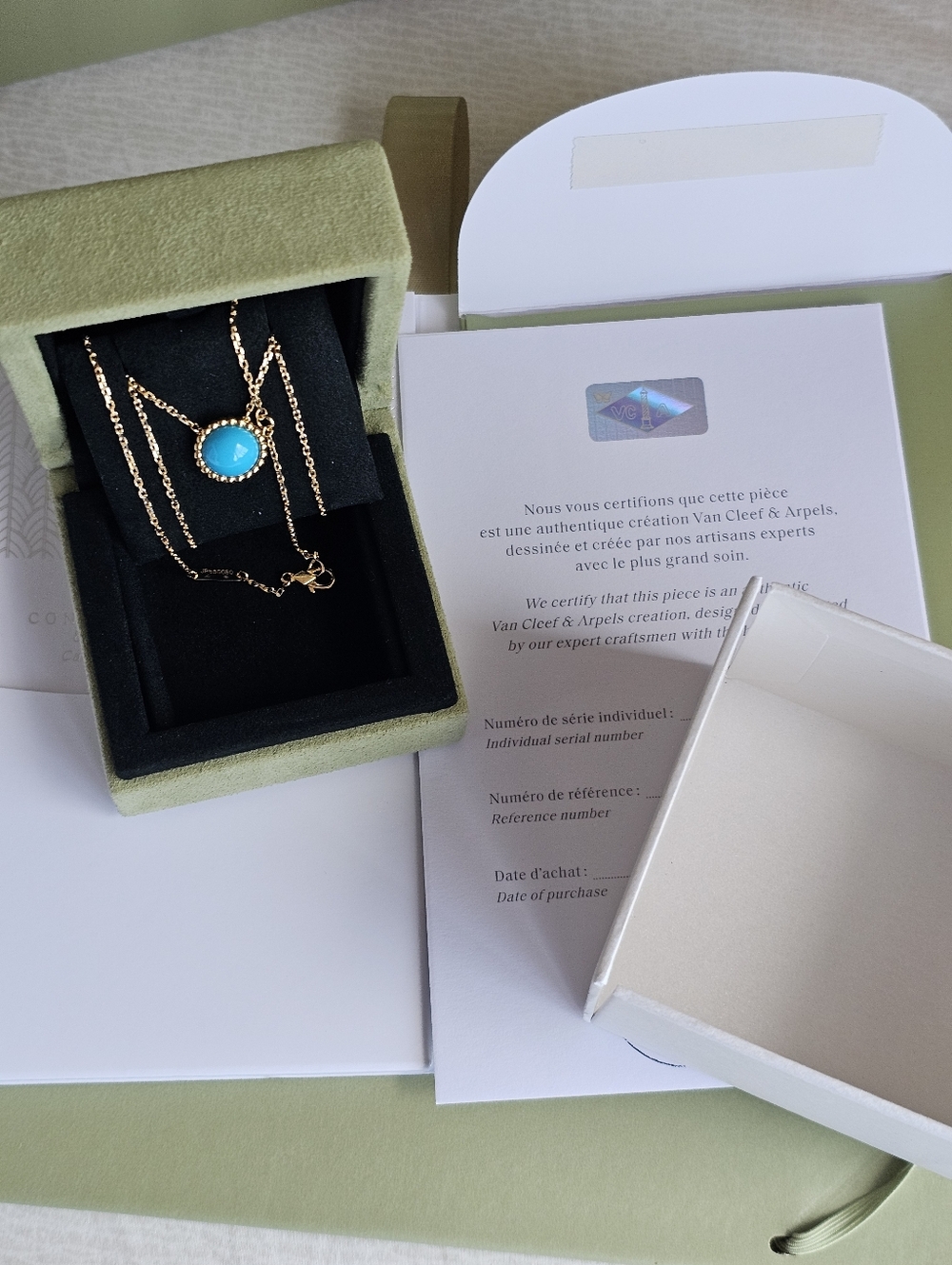 Van Cleef & Arpels 18K Yellow Gold Pendant Perlee Couleurs Limited Edition CERT!